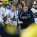 Notre Dame head coach Brian Kelly watches from the sideline during the second half at Michigan Stadium on Saturday, September 7, 2013. Melanie Maxwell | AnnArbor.com